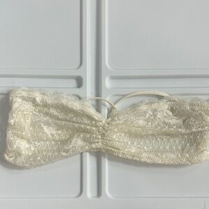 Free People Lace Bandeau in Cream